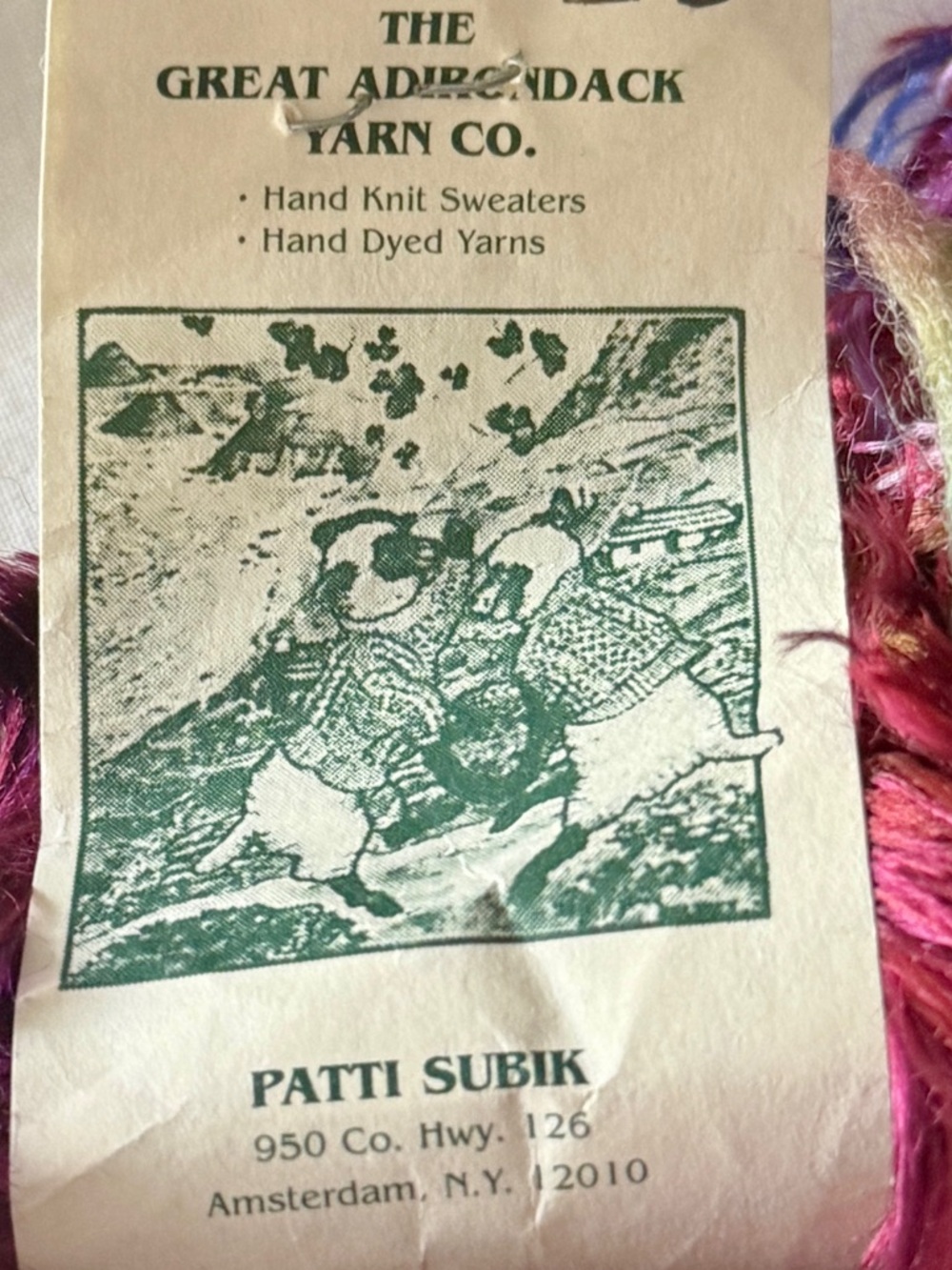 Great Adirondack Yarn Co. Fluff Eyelash Yarn in Grapevine - Picture 3 of 4